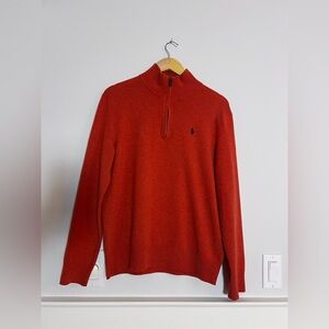 Men's orange Half-Zip Sweater